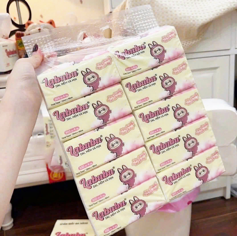 Giá sỉ set 10 Gói Túi Khăn Giấy Rút 4 Lớp 300 Tờ Cao Cấp - Khăn Giấy Rút Labubu Đa Năng 12x18cm Giá sỉ set 10 Gói Túi Khăn Giấy Rút 4 Lớp 300 Tờ Cao Cấp - Khăn Giấy Rút Labubu Đa Năng 12x18cm