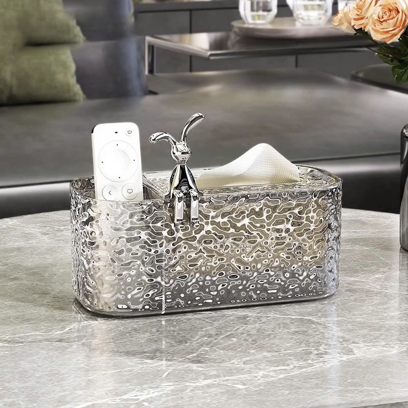 Shop sỉ hộp Đựng Giấy Rút Thỏ Bạc 3 Ngăn Cao Cấp 10.5x12.5x18.5cm Shop sỉ hộp Đựng Giấy Rút Thỏ Bạc 3 Ngăn Cao Cấp 10.5x12.5x18.5cm