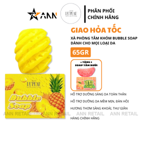 Xà Bông Tắm Trắng Body Khóm Bubble Soap 65g & Bưởi Vita Soap 85g Le Peau - Combo 2 (1 Khóm + Tặng 1 Bưởi) - XBTTB