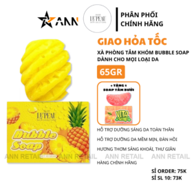 Xà Bông Tắm Trắng Body Khóm Bubble Soap 65g & Bưởi Vita Soap 85g Le Peau - Combo 2 (1 Khóm + Tặng 1 Bưởi) - XBTTB