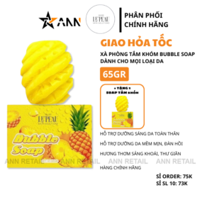 Xà Bông Tắm Trắng Body Khóm Bubble Soap 65g Le Peau - Combo 2 (1 Khóm + Tặng 1 Khóm) - XBTTBK