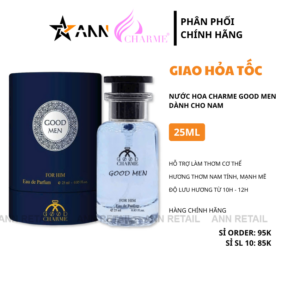 Nước Hoa Charme Good Men 25ml Mùi Nam Màu Xanh - Hương Thơm Nam Tính & Mạnh Mẽ - NHCGM25ML