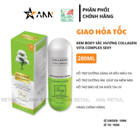 Kem Body Sắc Hương Collagen Vita Complex Sexy Hình Viên Thuốc 280ml - 8938508348657