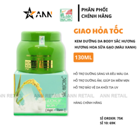 Kem Dưỡng Da Body Sắc Hương Hương Hoa Sữa Gạo - Hộp Màu Xanh 130ml - KDSHMX