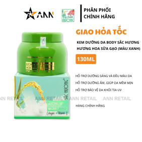 Kem Dưỡng Da Body Sắc Hương Hương Hoa Sữa Gạo - Hộp Màu Xanh 130ml - KDSHMX