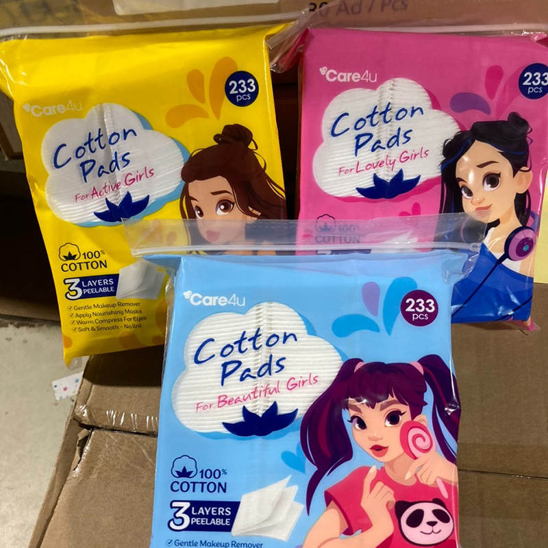 Mua sỉ bông Tẩy Trang Vuông Care4u Cotton Pads For Lovely Girl - 233 Miếng Mua sỉ bông Tẩy Trang Vuông Care4u Cotton Pads For Lovely Girl - 233 Miếng