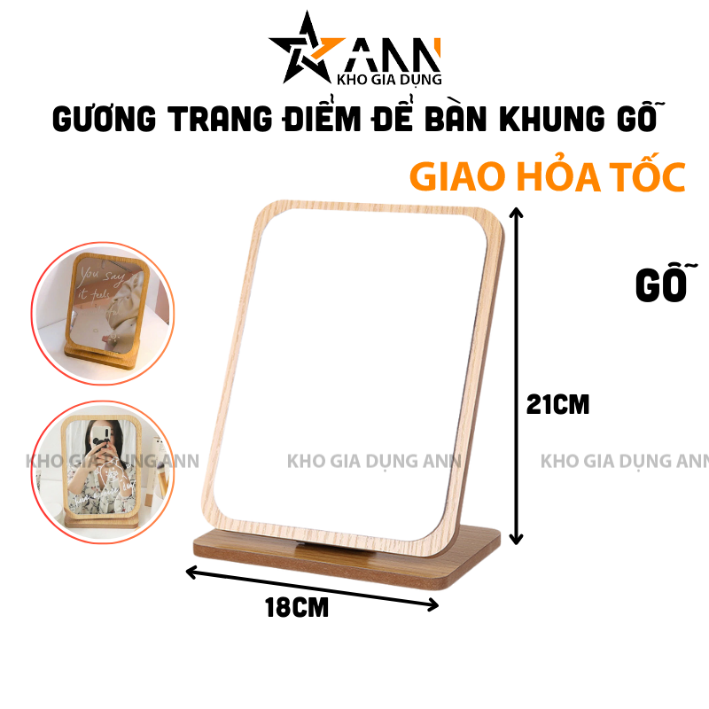 26139_432_20250320121547.png Gương Gỗ Để Bàn - Giương Trang Điểm Để Bàn - Gương Gỗ - Khớp Xoay 180 Độ 19x16cm - GGDB01