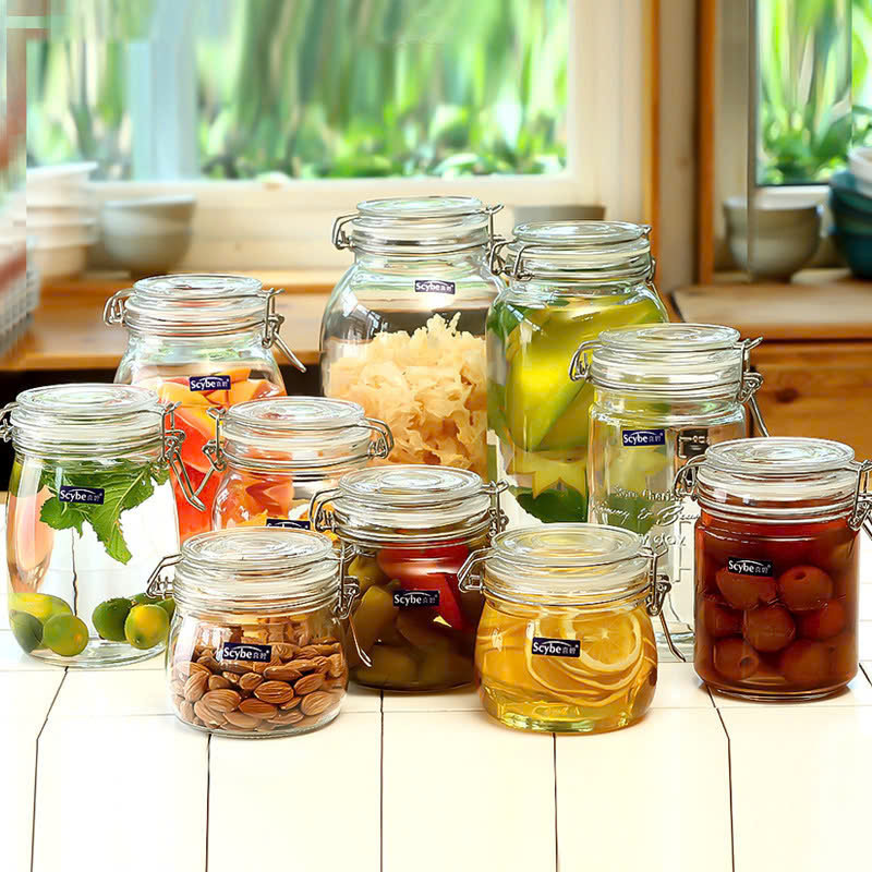 26140_z6390244289541-6831a03dfddb7ddf5499ba05eabea4b7_20250315122616-2.jpg Combo 2 Hũ Thủy Tinh Tròn Nắp Cài Đựng Thực Phẩm - Lọ Thủy Tinh Đựng Đồ Khô 1200ml - 2HTT01