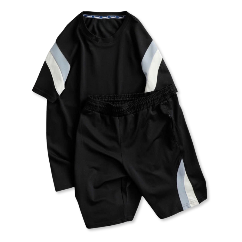 26161_5_20250323153551-2.png Set Bộ Nam Áo Thun Cổ Tròn Phối Sọc Màu + Quần Short Thun Thể Thao Cao Cấp (Big Size) - SBN137