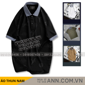 Áo Thun Nam Cổ Bẻ Họa Tiết In Hình Máy Bay (Có Size 3XL) - CS249