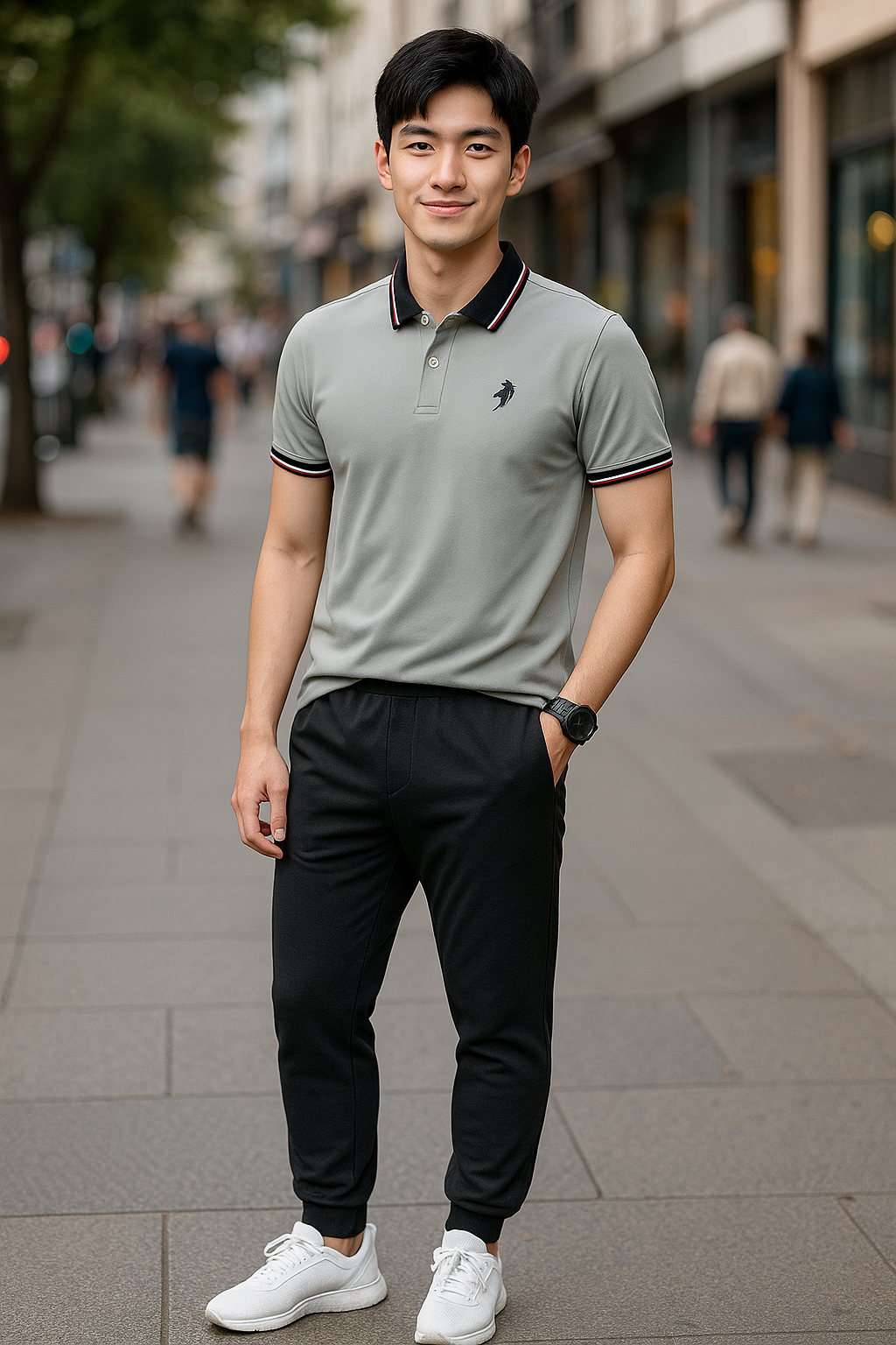 Áo Thun Nam Cổ Bẻ Thêu Logo Con Ngựa Viền Bo Tay Áo Bền Đẹp Áo Thun Nam Cổ Bẻ Thêu Logo Con Ngựa Viền Bo Tay Áo Bền Đẹp