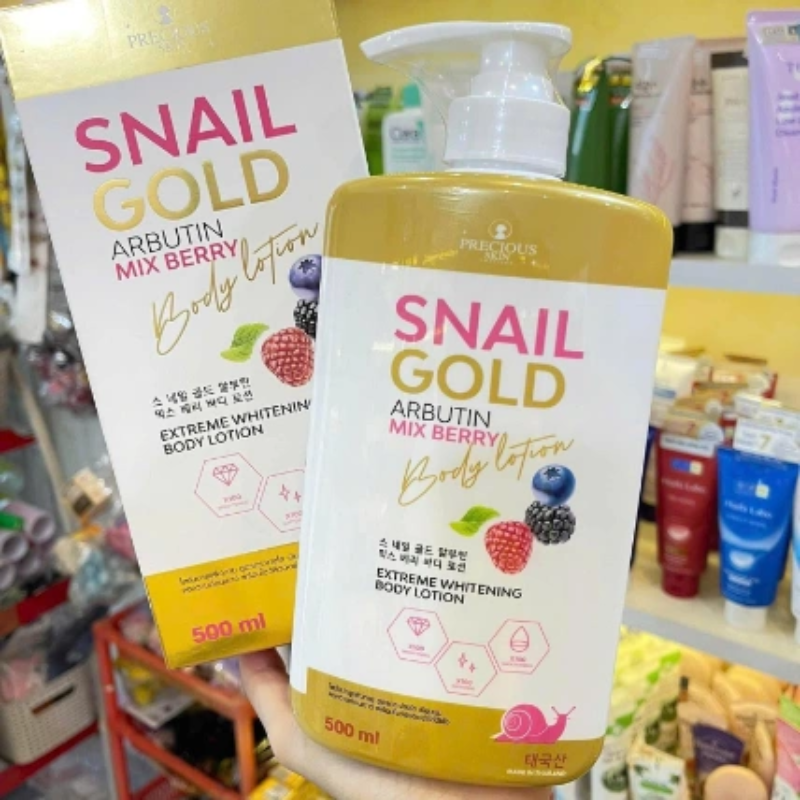 Sữa Dưỡng Thể Precious Skin Thái Lan Snail Gold Arbutin Mixed Berry Hỗ Trợ Dưỡng Sáng Da 500ml Sữa Dưỡng Thể Precious Skin Thái Lan Snail Gold Arbutin Mixed Berry Hỗ Trợ Dưỡng Sáng Da 500ml