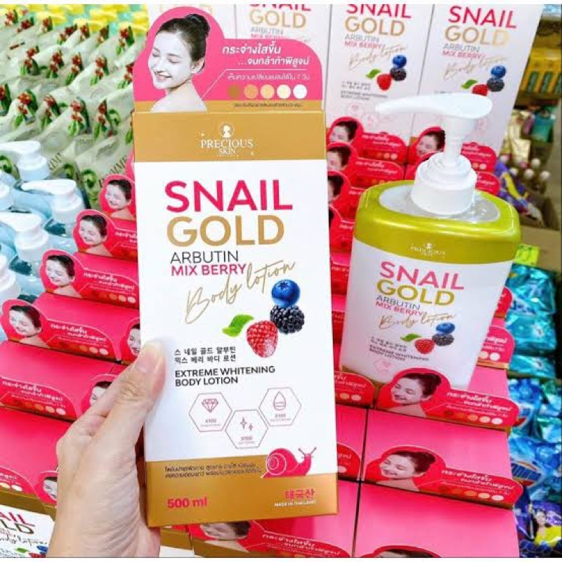 Sữa Dưỡng Thể Precious Skin Thái Lan Snail Gold Arbutin Mixed Berry Hỗ Trợ Dưỡng Sáng Da 500ml Sữa Dưỡng Thể Precious Skin Thái Lan Snail Gold Arbutin Mixed Berry Hỗ Trợ Dưỡng Sáng Da 500ml