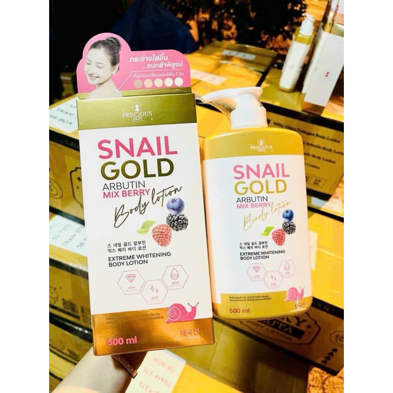 Sữa Dưỡng Thể Precious Skin Thái Lan Snail Gold Arbutin Mixed Berry Hỗ Trợ Dưỡng Sáng Da 500ml Sữa Dưỡng Thể Precious Skin Thái Lan Snail Gold Arbutin Mixed Berry Hỗ Trợ Dưỡng Sáng Da 500ml