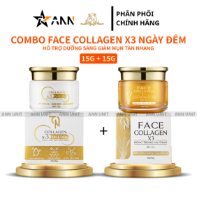 Combo Kem Face Ngày Đêm Collagen X3 TN Đông Trùng Hạ Thảo Mỹ Phẩm Đông Anh 15g - CBFACEX3MOI