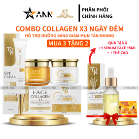 COMBO 5 SAN PHAM X3 ( FACE NGÀY+ FACE ĐÊM+ CHỐNG NẮNG + SERUM+ THẺ CÀO) - COMBO5SANPHAM