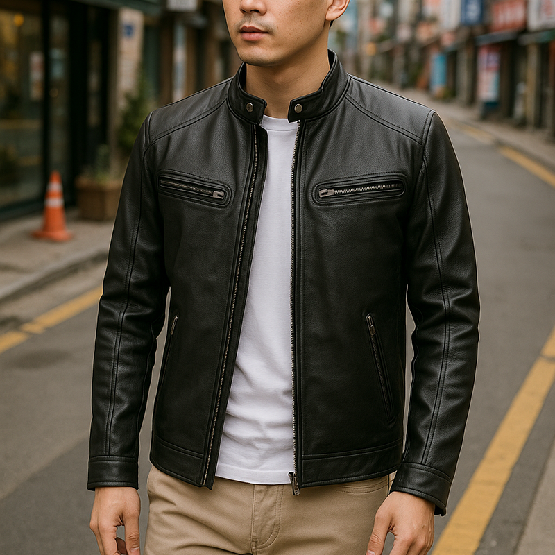 Mua sỉ áo Khoác Da Nam Cổ Trụ Lót Vải Mềm Cao Cấp Có Big Size Mua sỉ áo Khoác Da Nam Cổ Trụ Lót Vải Mềm Cao Cấp Có Big Size