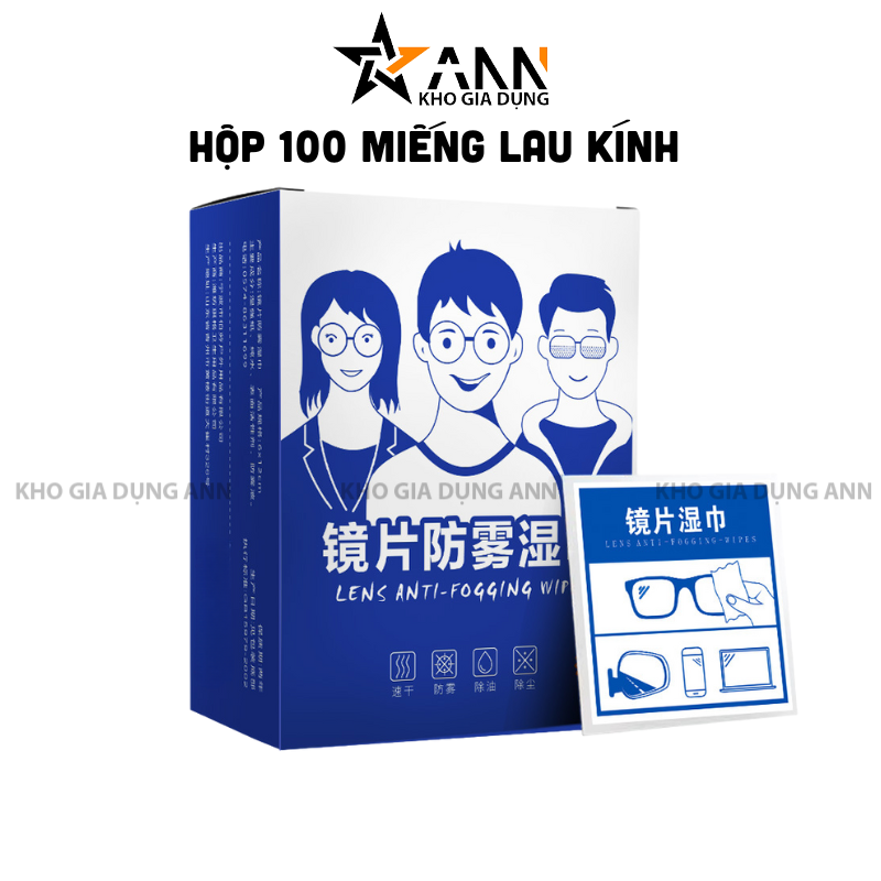 26438_2_20250618170201.png Hộp 100 Khăn Lau Kính Xanh - Hộp 12X16 Cm - KLK02