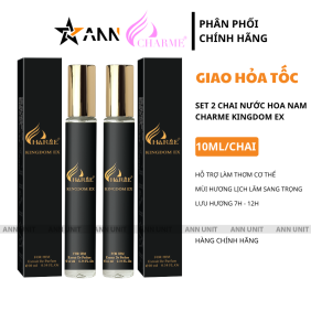 Set 2 Chai Nước Hoa Charme Kingdom Ex 10ml Cho Nam Mùi Thơm Lịch Lãm Sang Trọng - 8936194698933