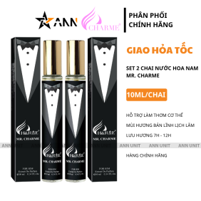 Set 2 Chai Nước Hoa Charme Mr Charme 10ml Cho Nam Mùi Thơm Bản Lĩnh lịch Lãm - 8936194698919