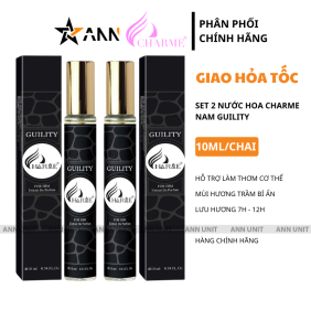 Set 2 Chai Nước Hoa Charme Guility 10ml Cho Nam Mùi Thơm Trầm Bí Ẩn - 8936194698957