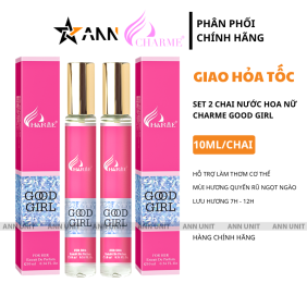 Set 2 Chai Nước Hoa Charme Good Girl 10ml Cho Nữ Mùi Thơm Quyến Rũ Ngọt Ngào - 8936194698988