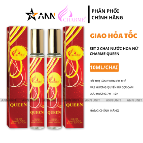 Set 2 Chai Nước Hoa Charme Queen 10ml Cho Nữ Mùi Thơm Quyến Rũ Gợi Cảm - SETCHARMQUEEEN10ML