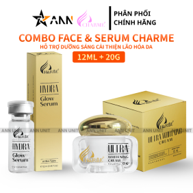Combo Kem Face Charme Ultra Whitening 20g Và Serum Hydra Glow Charme 12ml Chính Hãng - 8936194698773