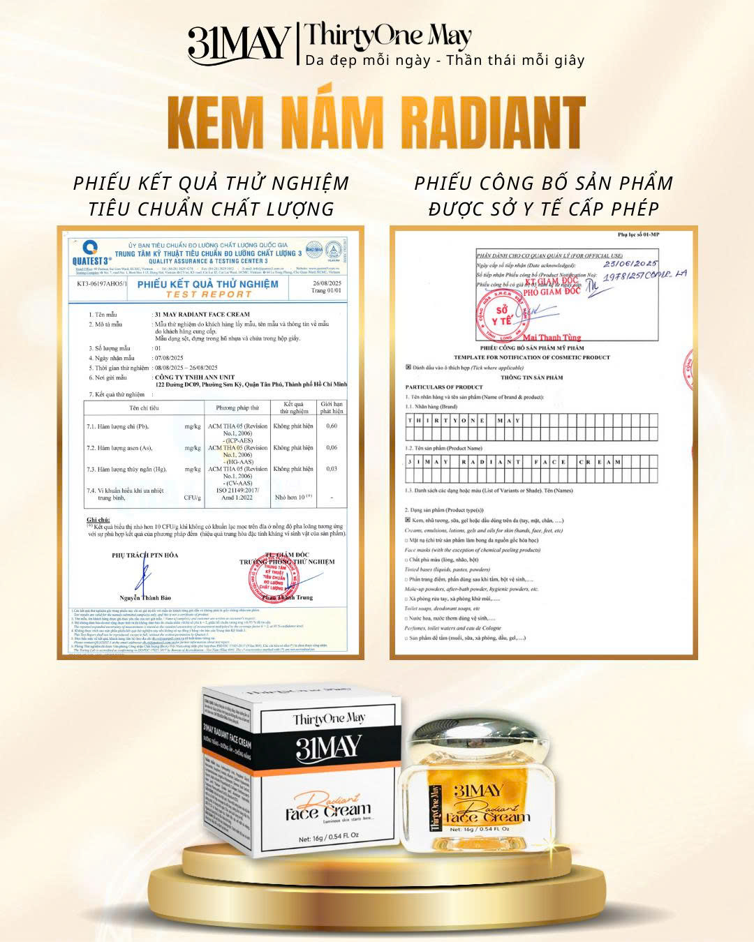 Combo Kem Nám 31may - Serum 31May Luminous 15ml Và Kem Face Nám 31May Radiant 16g - Mỹ Phẩm Thirty One May Combo Kem Nám 31may - Serum 31May Luminous 15ml Và Kem Face Nám 31May Radiant 16g - Mỹ Phẩm Thirty One May