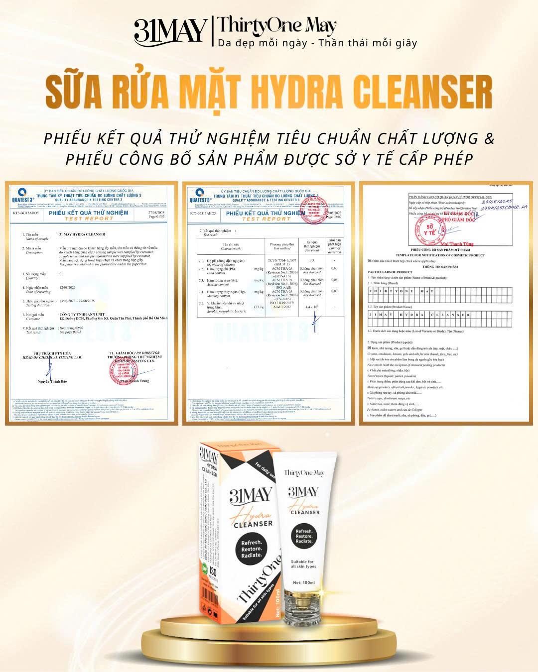 26563_z6961212318538-363733f62056ab72d85c699a1fdd433d_20250830181134-6.jpg Combo Kem Nám 31may 16g & Serum Cang Bóng 31may Acnidrop 10ml & Sữa Rửa Mặt 31may Hydra Cleanser 100ml - Mỹ Phẩm Thirty One May - CB3NAM31MAY