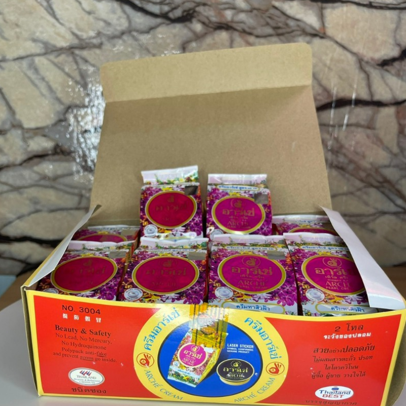 26571_4_20250816120827-1.png Combo 2 Hộp Kem Face Sâm Dưỡng Sáng Da Mặt Arche Pearl Cream AC Thái Lan 5g/hộp - 8850252030049