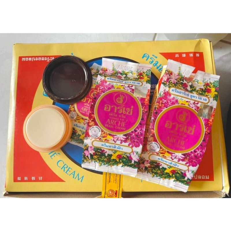 26571_6_20250816120828-1.png Combo 2 Hộp Kem Face Sâm Dưỡng Sáng Da Mặt Arche Pearl Cream AC Thái Lan 5g/hộp - 8850252030049