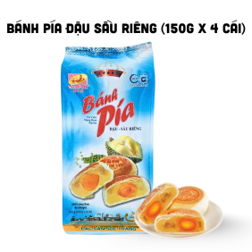 Bánh Pía Đậu Sầu Riêng Tân Huê Viên Màu Xanh Thơm Ngon 600g (150g x 4 cái) - 8936014315569