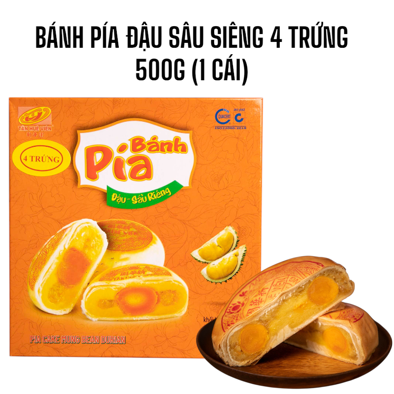 26643_4574thv6634-copy-photoroom_20250830110056-4.png Bánh Pía 4 Trứng Đậu Sầu Riêng Tân Huê 500g (1 cái) - BPDSR4T