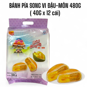 Bánh Pía Song Vị Đậu Môn Tân Huê Viên 480g (40g x 12 cái) - BPSVDM