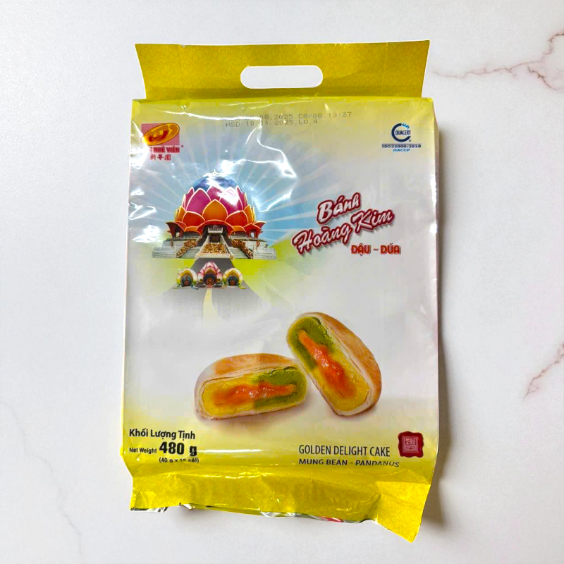Bánh Pía Hoàng Kim Đậu Dứa Tân Huê Viên 480g (40g x 12 cái) Bánh Pía Hoàng Kim Đậu Dứa Tân Huê Viên 480g (40g x 12 cái)