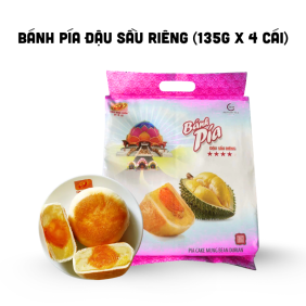Bánh Pía Đậu Sầu Riêng Thơm Ngon 540g (135g x 4 cái) - BPDSR540G