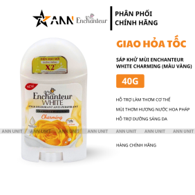 Sáp Khử Mùi Enchanteur White Charming 40g - Sáp Khử Mùi Hương Nước Hoa Pháp - 8935212804707