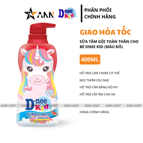 Sữa Tắm Gội Toàn Thân Cho Bé Dnee Kid Thái Lan Màu Đỏ 400ml hương dưa hấu hình con ngựa - 8851989064475