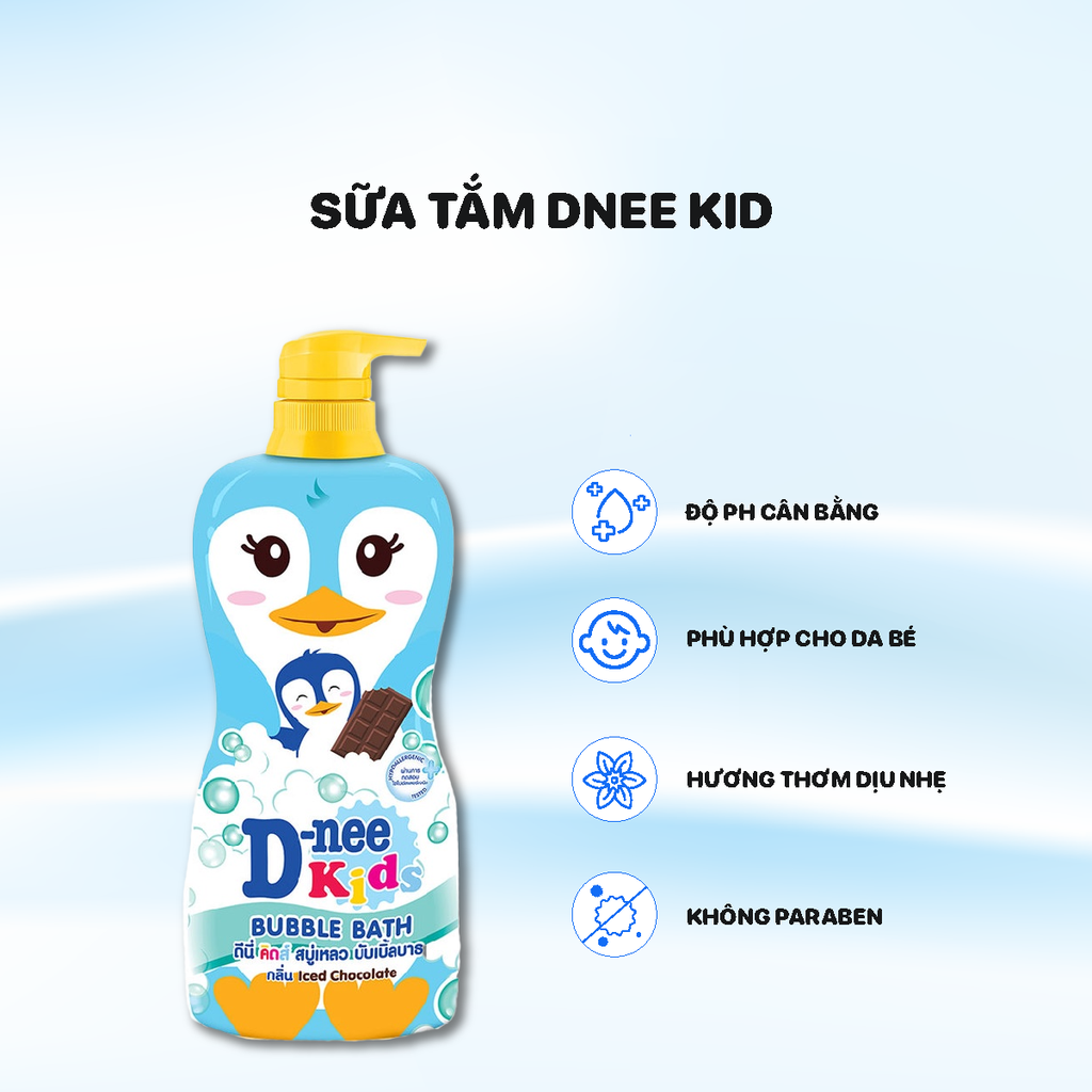 Sữa Tắm Gội Toàn Thân Cho Bé Dnee Kid Thái Lan Hình Chim Cánh Cụt Màu Xanh Dương 400ml Sữa Tắm Gội Toàn Thân Cho Bé Dnee Kid Thái Lan Hình Chim Cánh Cụt Màu Xanh Dương 400ml