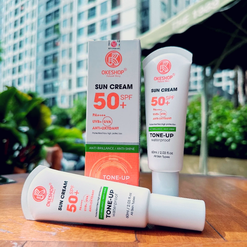 Giá sỉ kem Chống Nắng Okeshop Natural Story Sun Cream 50+ Spf Tone Up Waterproof Đài Loan 60ml Giá sỉ kem Chống Nắng Okeshop Natural Story Sun Cream 50+ Spf Tone Up Waterproof Đài Loan 60ml