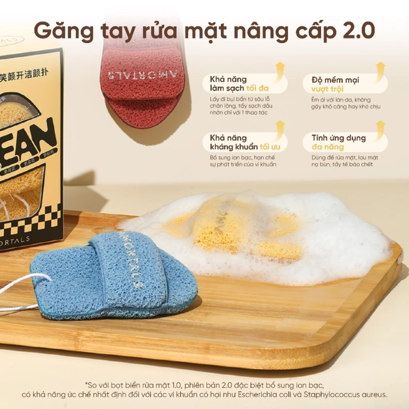 26771_11_20250918100906-1.png Hộp 3 Miếng Bông Mút Rửa Mặt Bọt Biển Clean Easy To Clean Amortals (Có Chữ) - 6976416415452
