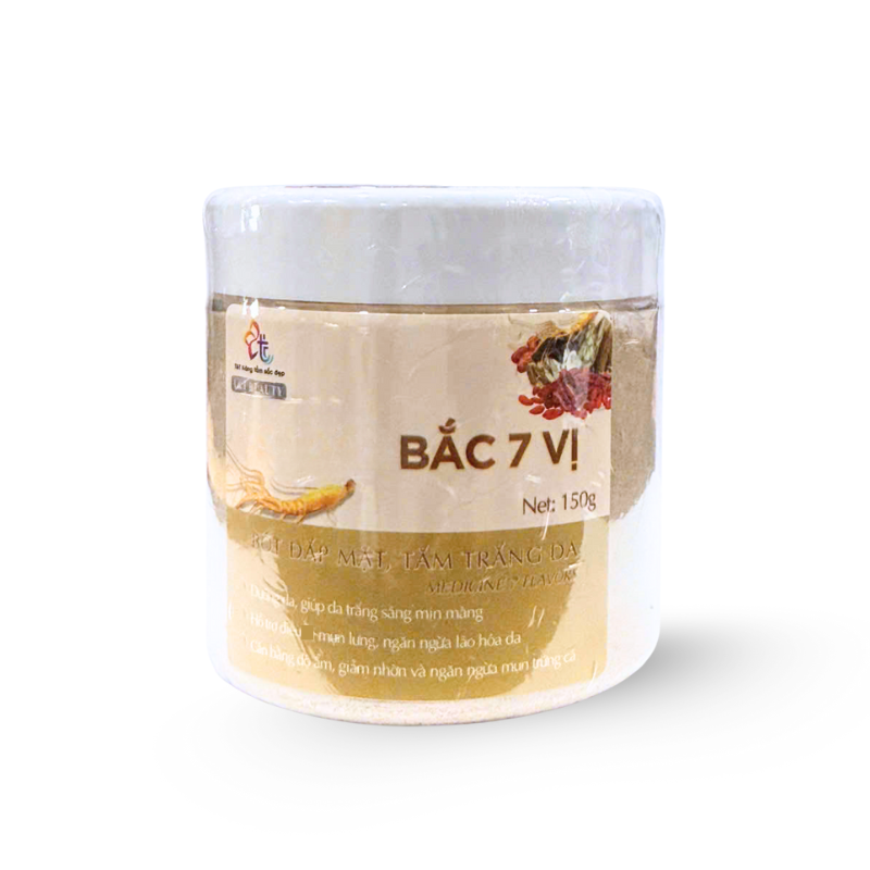 Giá sỉ bột Đắp Mặt Tắm Trắng Thuốc Bắc 7 Vị Da Nguyên Chất T&T Beauty 150g/Hộp Giá sỉ bột Đắp Mặt Tắm Trắng Thuốc Bắc 7 Vị Da Nguyên Chất T&T Beauty 150g/Hộp