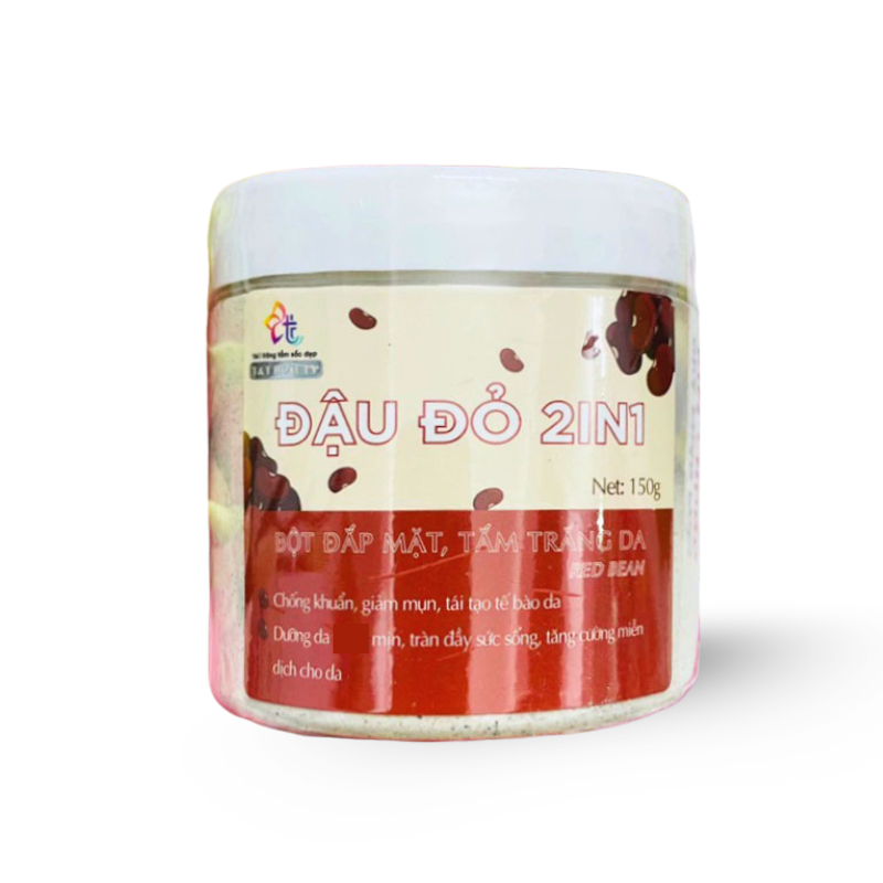 Bột Đắp Mặt Tắm Trắng Da Đậu Đỏ 2in1 Nguyên Chất T&T Beauty 150g/Hộp Bột Đắp Mặt Tắm Trắng Da Đậu Đỏ 2in1 Nguyên Chất T&T Beauty 150g/Hộp