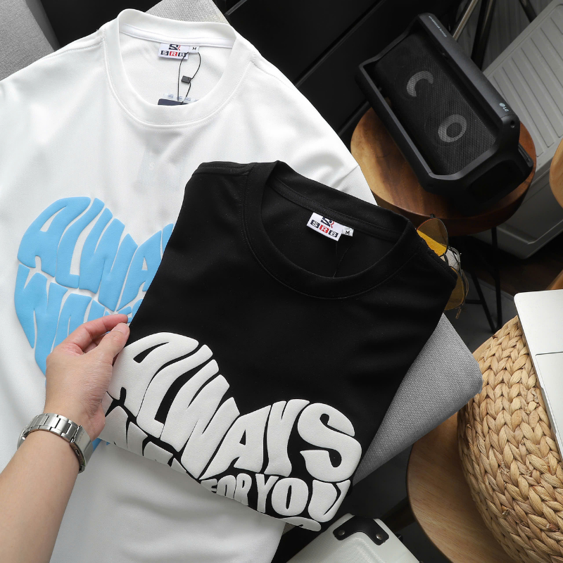 26808_18_20250929151711-2.png Áo Thun Unisex Cổ Tròn In Chữ Hình Trái Tim Trước Áo Size 40-80kg - AB535