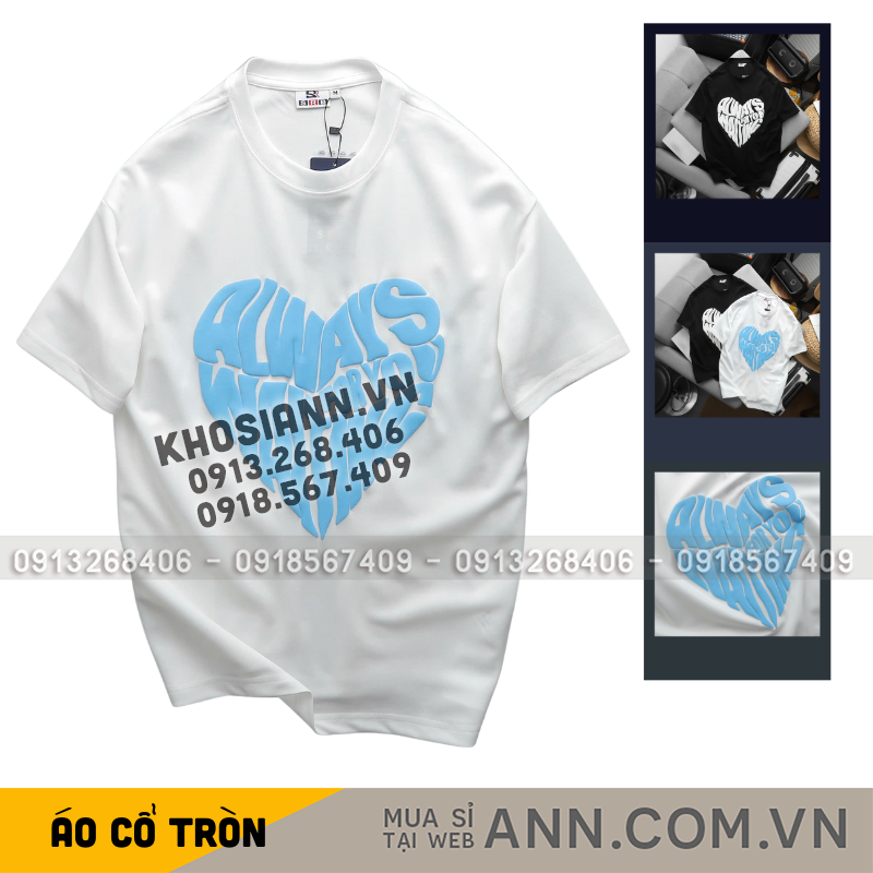 26808_he-thong_20250929151657-2.png Áo Thun Unisex Cổ Tròn In Chữ Hình Trái Tim Trước Áo Size 40-80kg - AB535