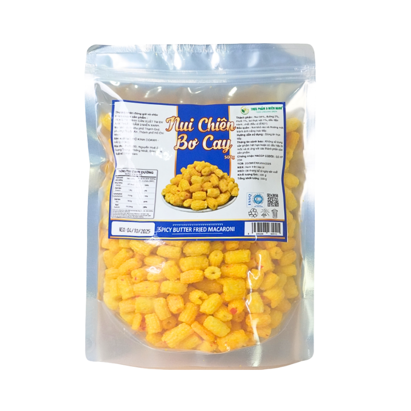 Kho sỉ nui Chiên Bơ Cay Vàng 500g Giòn Ngon Túi Zip Kho sỉ nui Chiên Bơ Cay Vàng 500g Giòn Ngon Túi Zip