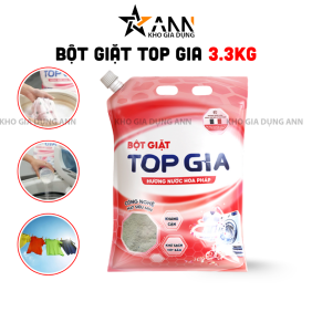 Bột Giặt Quần Áo Top Gia 3.3kg Hương Nước Hoa Pháp - BGQA02