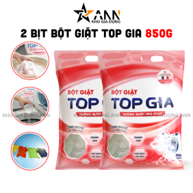 Combo 2 Túi Bột Giặt Quần Áo Top Gia 850g/Túi Hương Nước Hoa Pháp - BGQA04