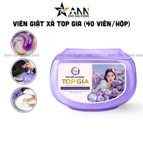 Viên Giặt Top Gia Hương Lavender - Hộp 40 Viên Giặt Quần Áo - VGQA01